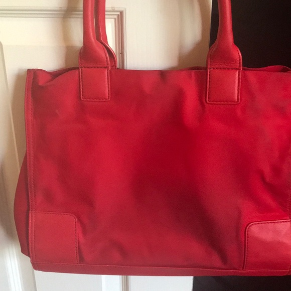 Tory Burch Satchel in Color Red, with Beaded Logo - Picture 2 of 7